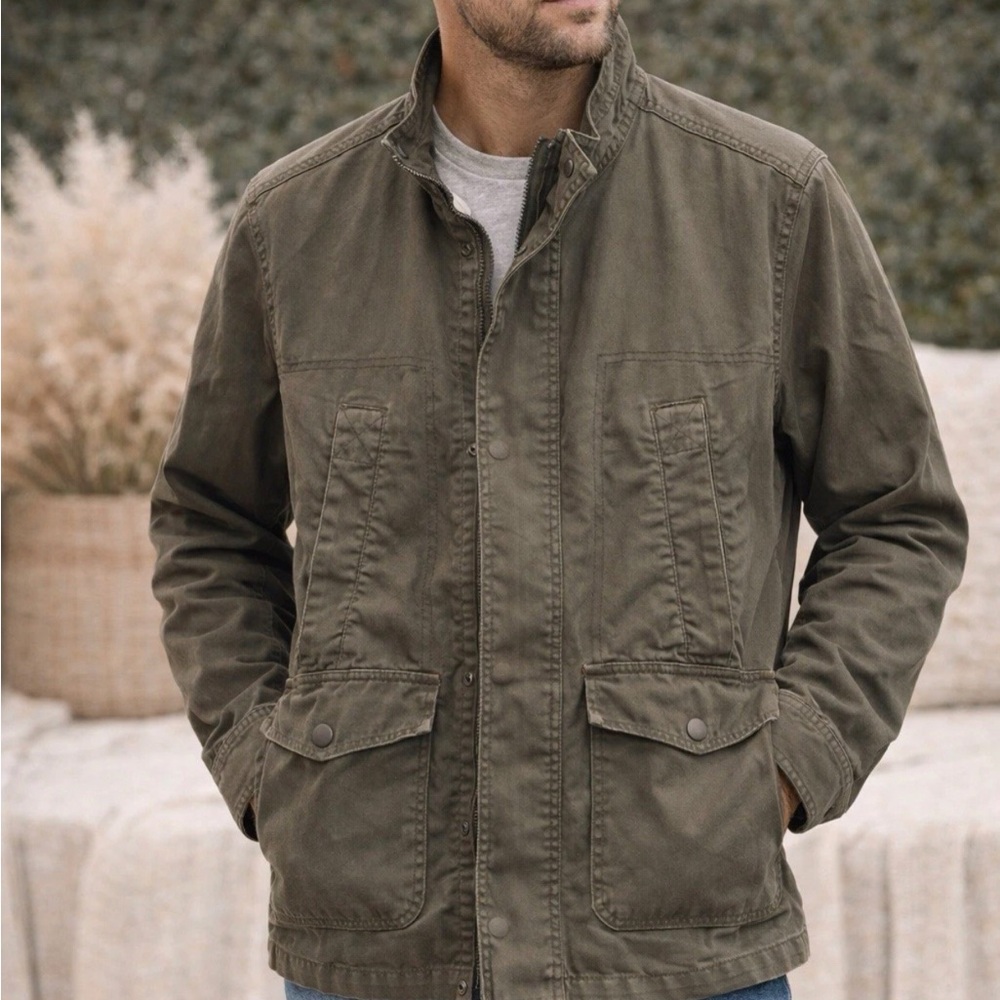 Converse Men's Olive Green Military Field Jacket Size S